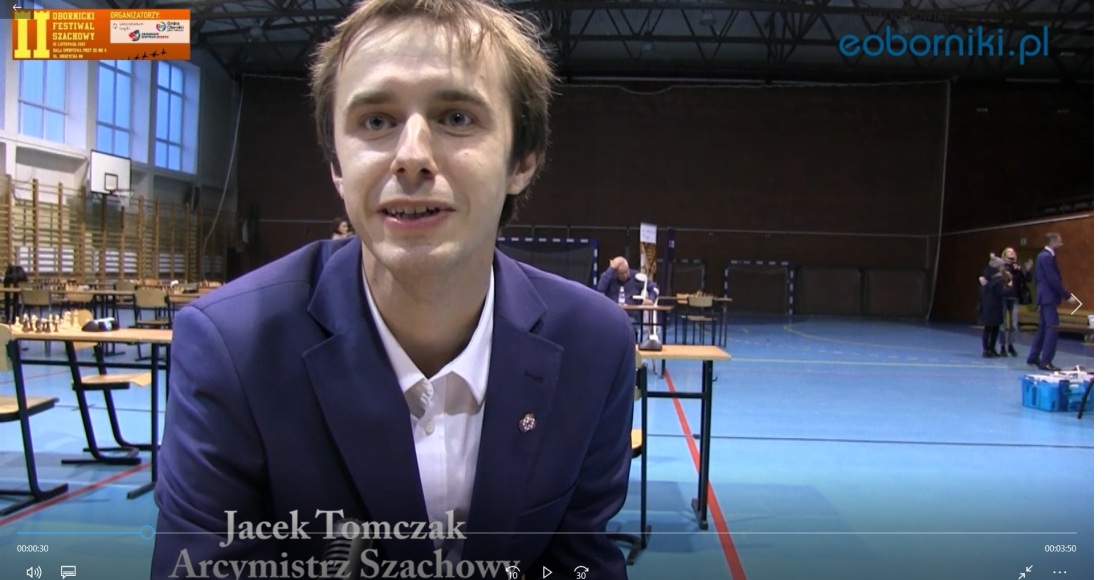 Mikolaj Tomczak zwyciezca II Obornickiego Festiwalu Szachowego