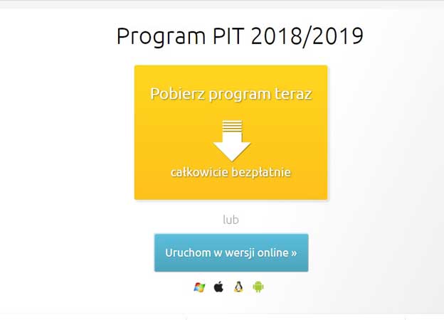 Rozlicz PIT za 2018 online lub Programem PIT