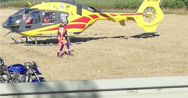 poranne zdarzenie w swierkowkach. motocyklista w szpitalu